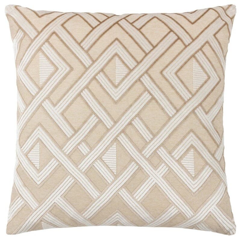 Daniela Taupe & Cream Geometric Cushion - 50x50cm