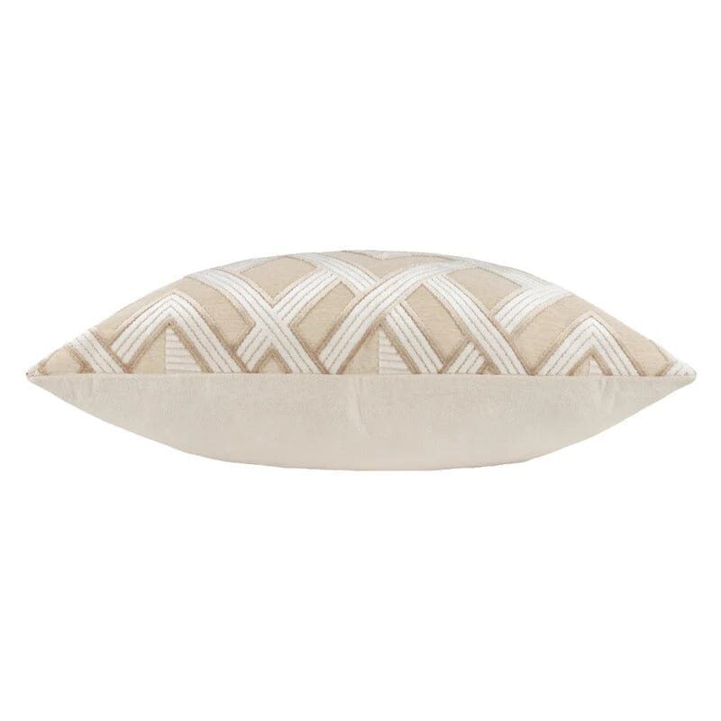 Daniela Taupe & Cream Geometric Cushion - 50x50cm