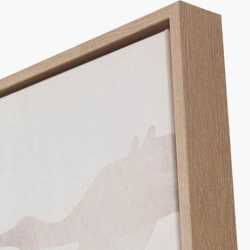 Darina White Birds Canvas Wall Art with Natural Frame - Set of 3