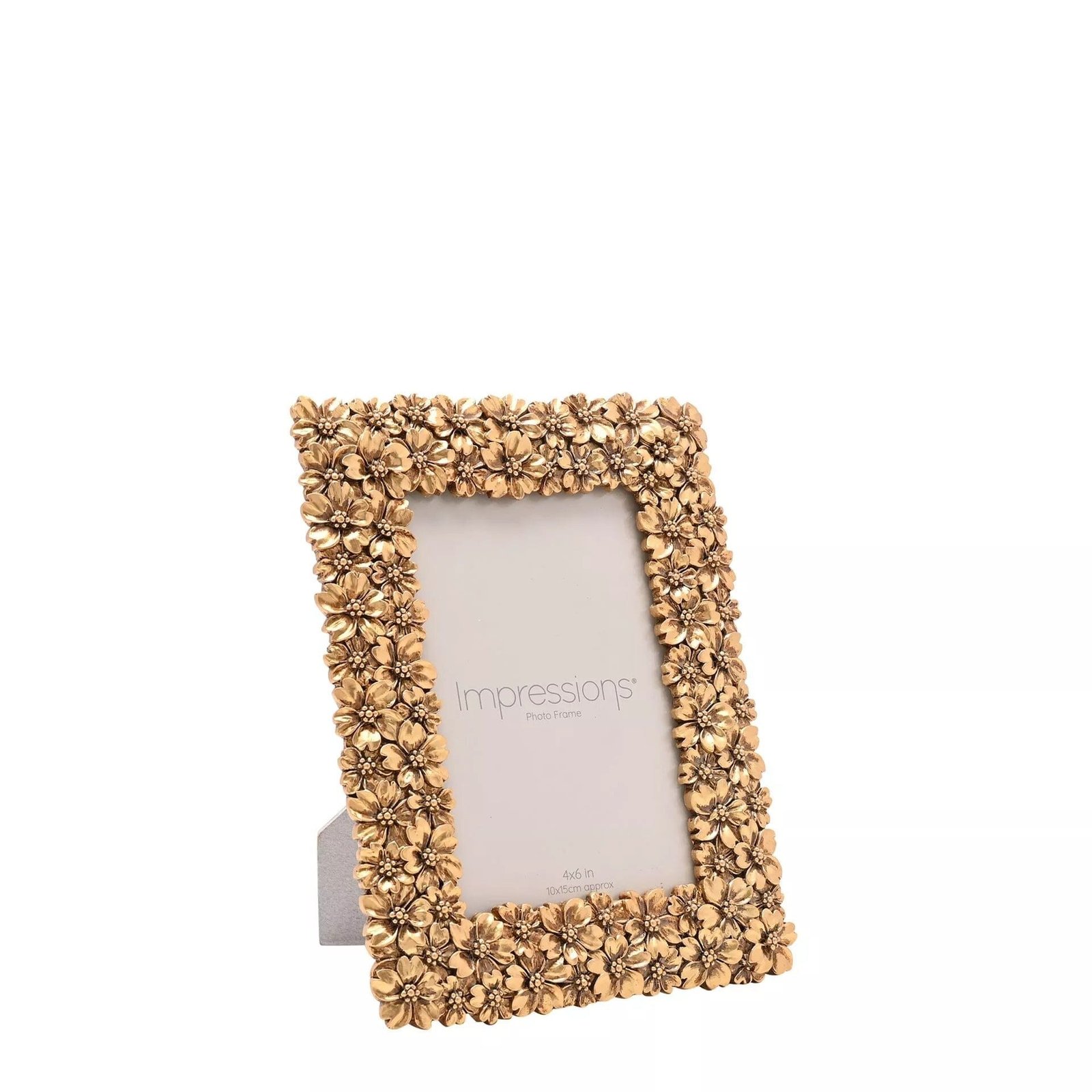 Darya Gold 3D Flowers Photo Frame - 4x6"