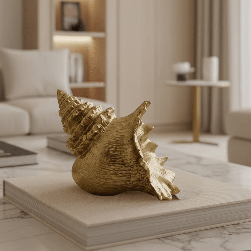 Decorative Gold Conch Shell Ornament