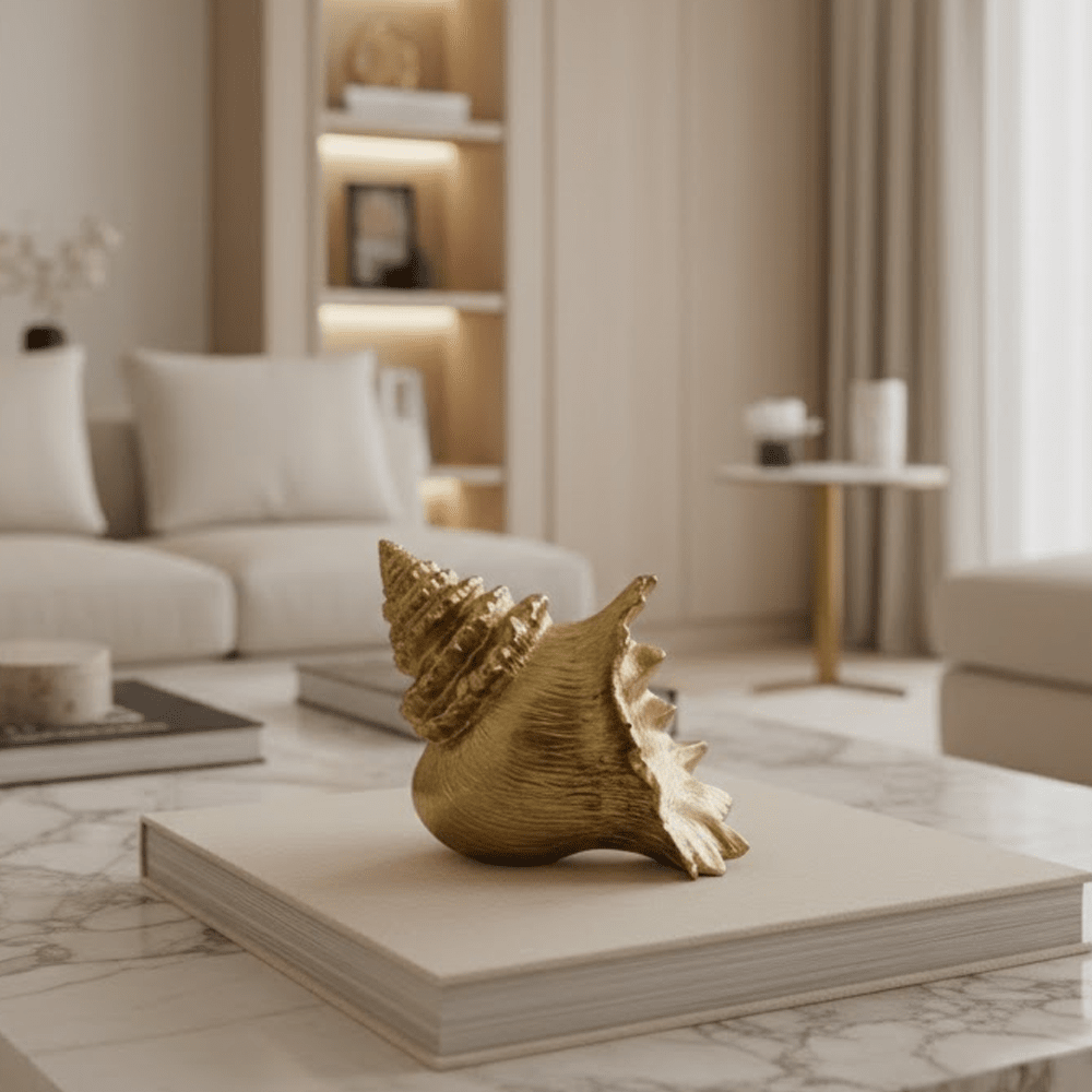 Decorative Gold Conch Shell Ornament