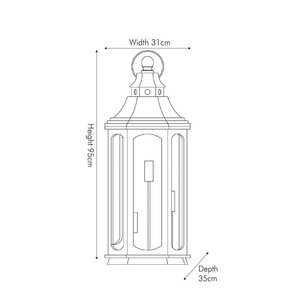 Eldoris White Wash Wooden Lantern Floor Lamp