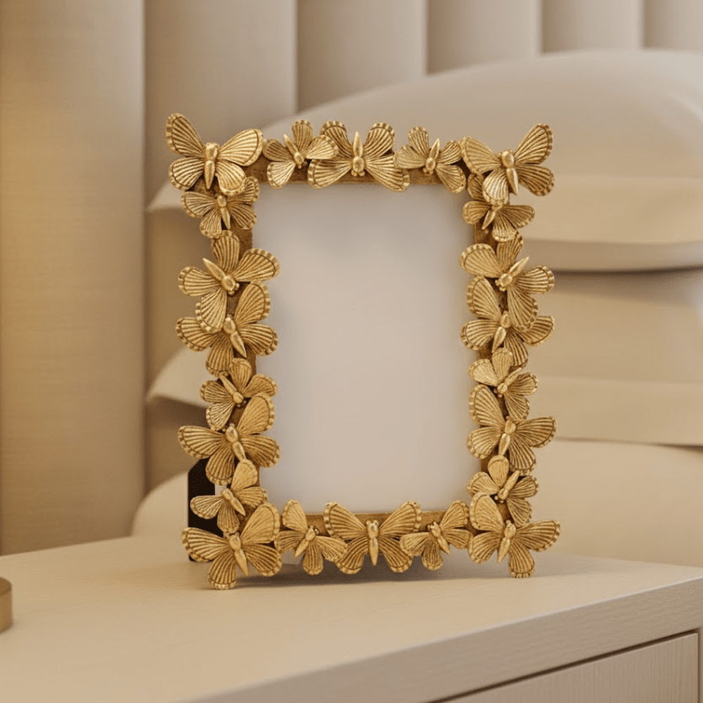 Elysia Gold 3D Butterfly Photo Frame- 5x7"