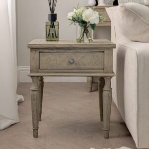 Elysium Natural Wood 1 Drawer Bedside Table