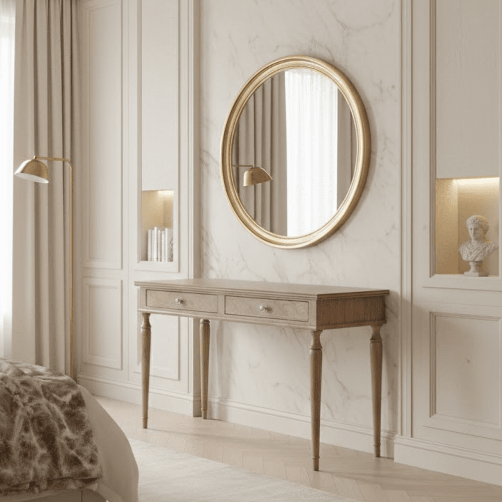 Elysium Natural Wood 2 Drawer Dressing Table
