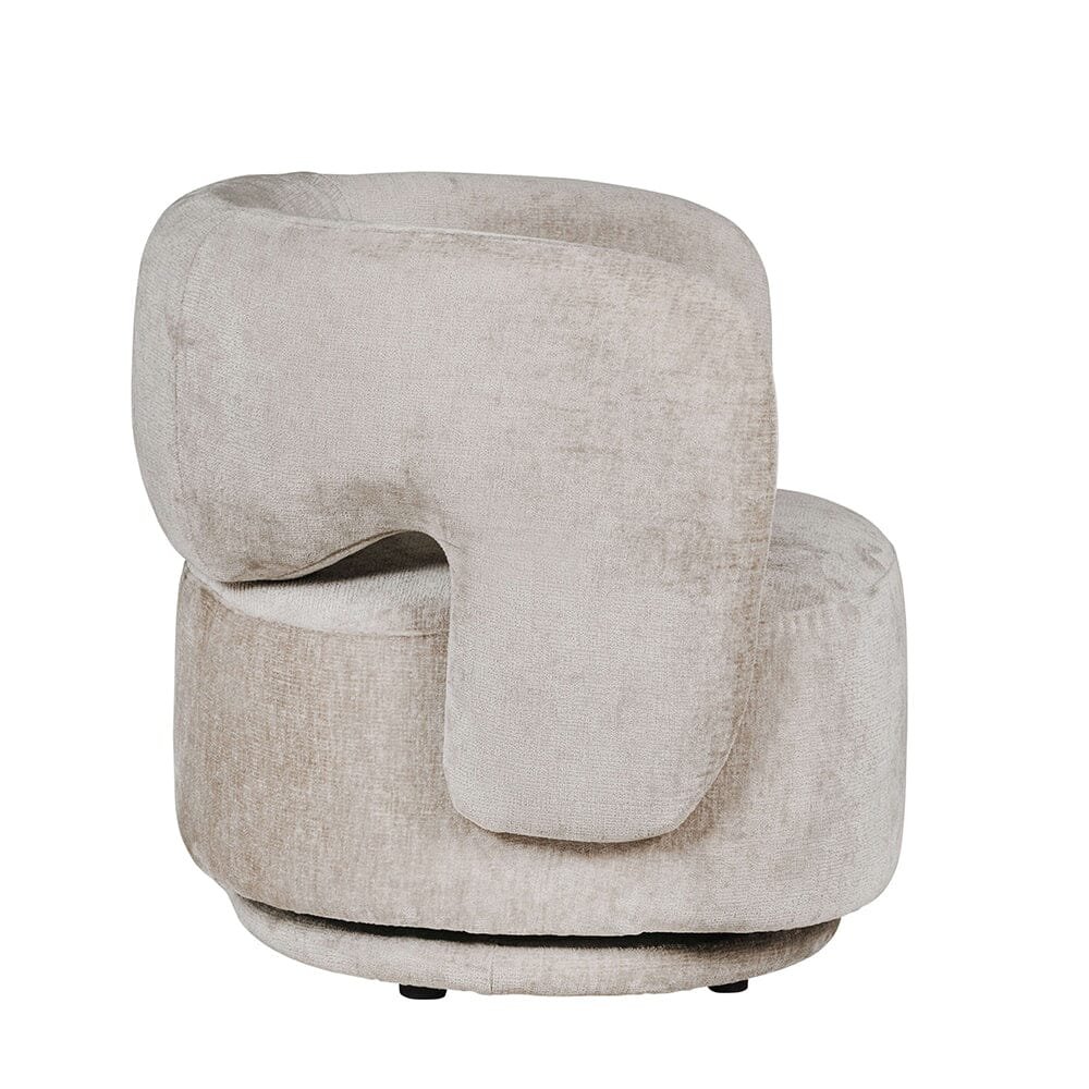 Emily Mink Luxury Upholstered Swivel Chair