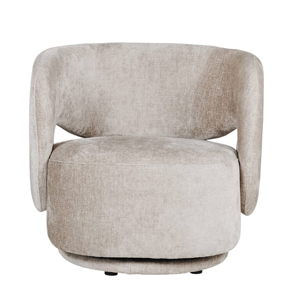 Emily Mink Luxury Upholstered Swivel Chair
