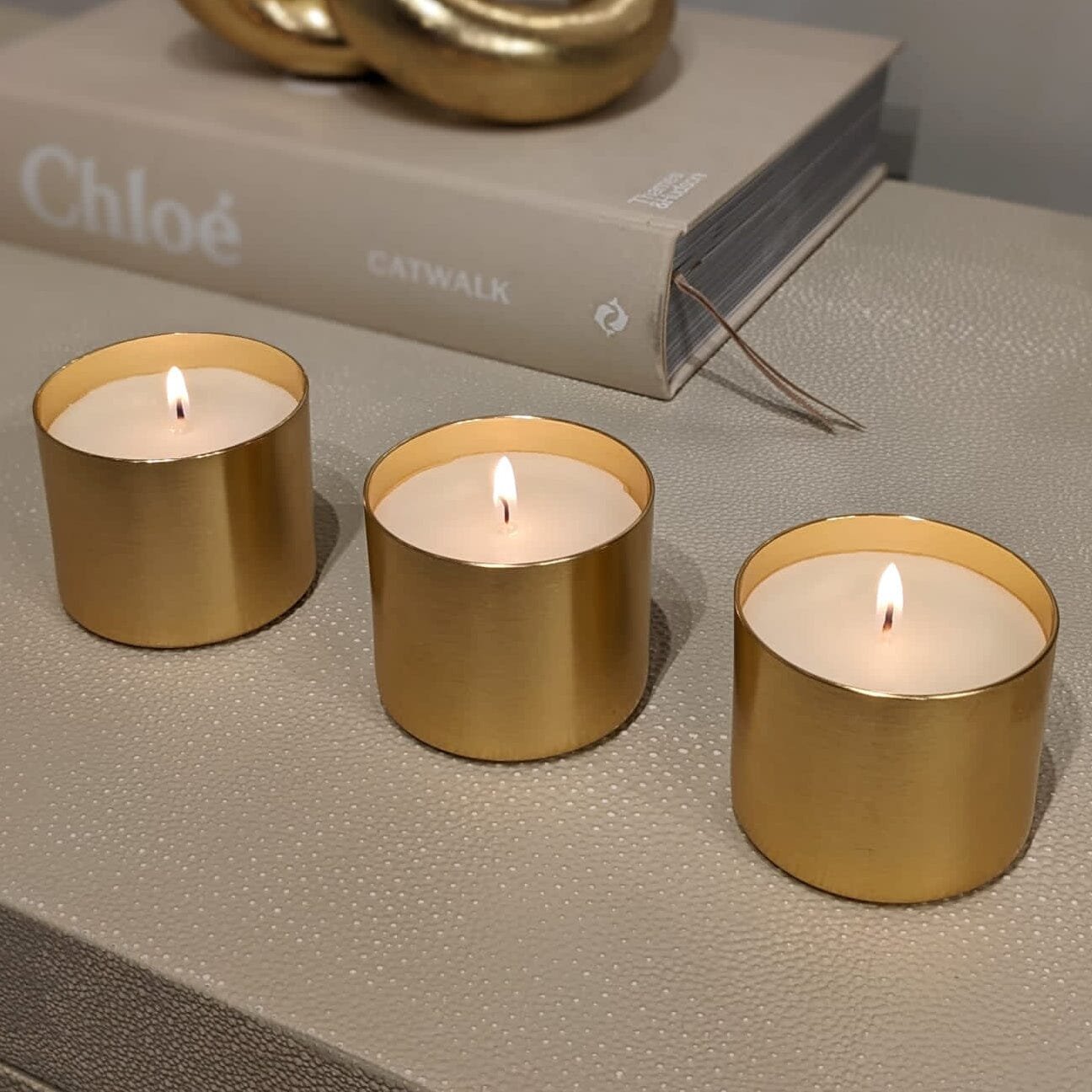 Epiphany Set of 3 Mini Gold Candles