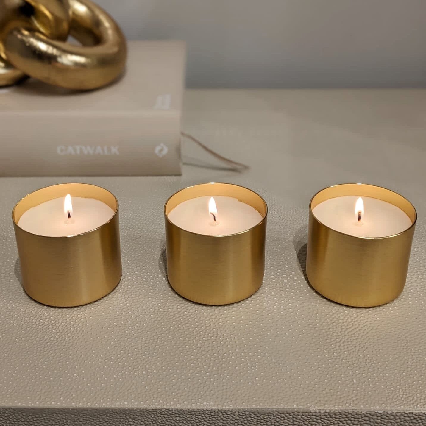 Epiphany Set of 3 Mini Gold Candles
