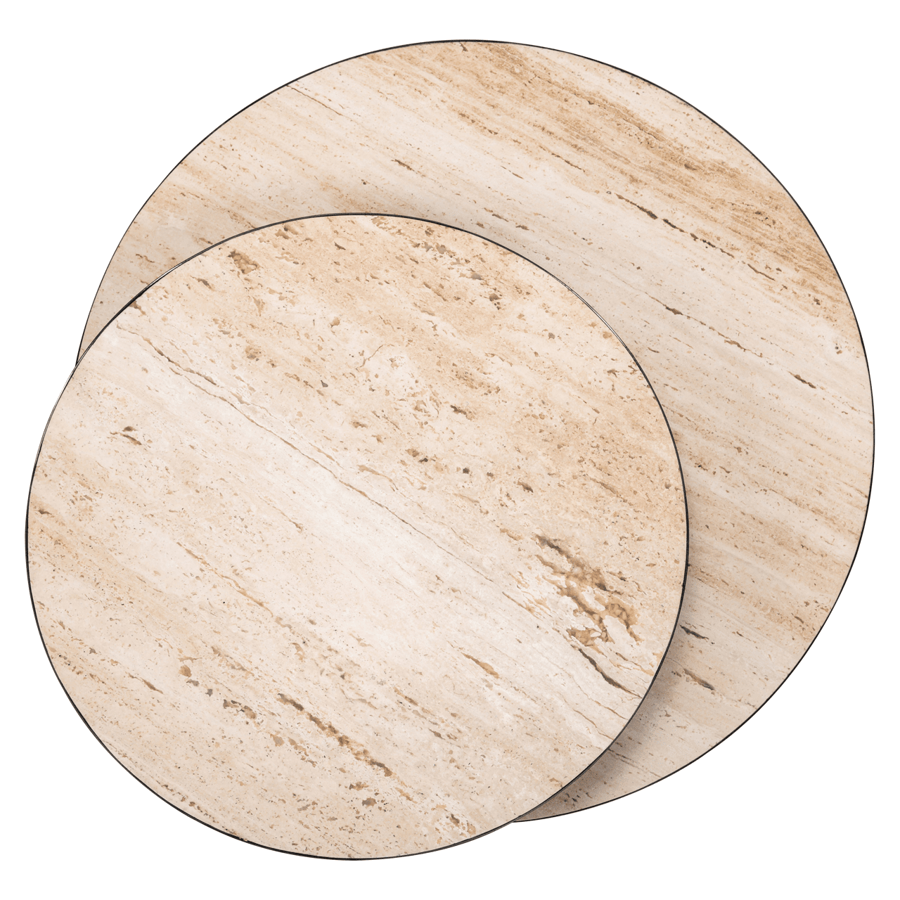 Esperanza Neutral Travertine Topped Stacked Coffee Table