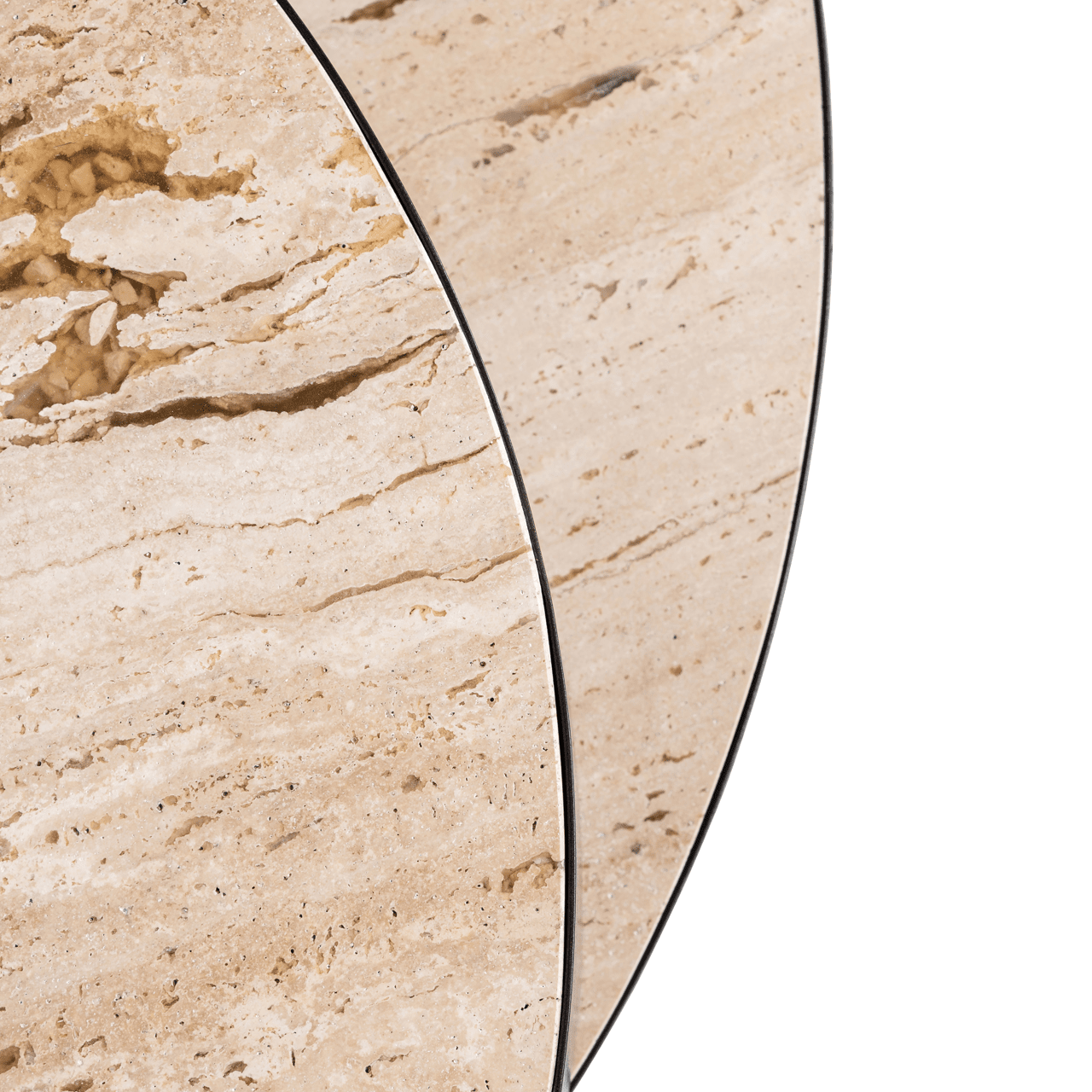 Esperanza Neutral Travertine Topped Stacked Coffee Table