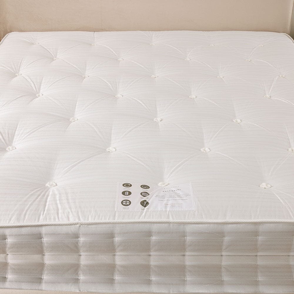 Essential 1500 Pocket Natural Mattress, With Wool, Silk and Cashmere