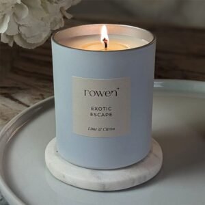 Exotic Escape White & Silver Scented Candle - Lime & Citron
