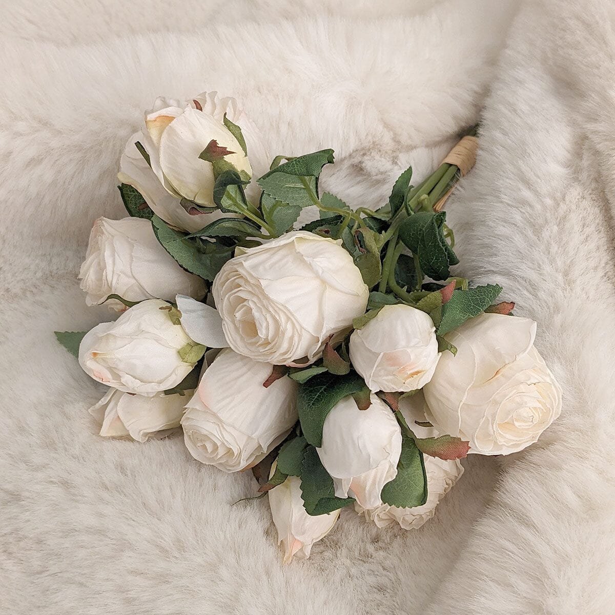 Faux Cream Rose Bunch of Florals