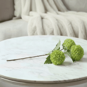 Faux Green Snowball Single Stem Floral