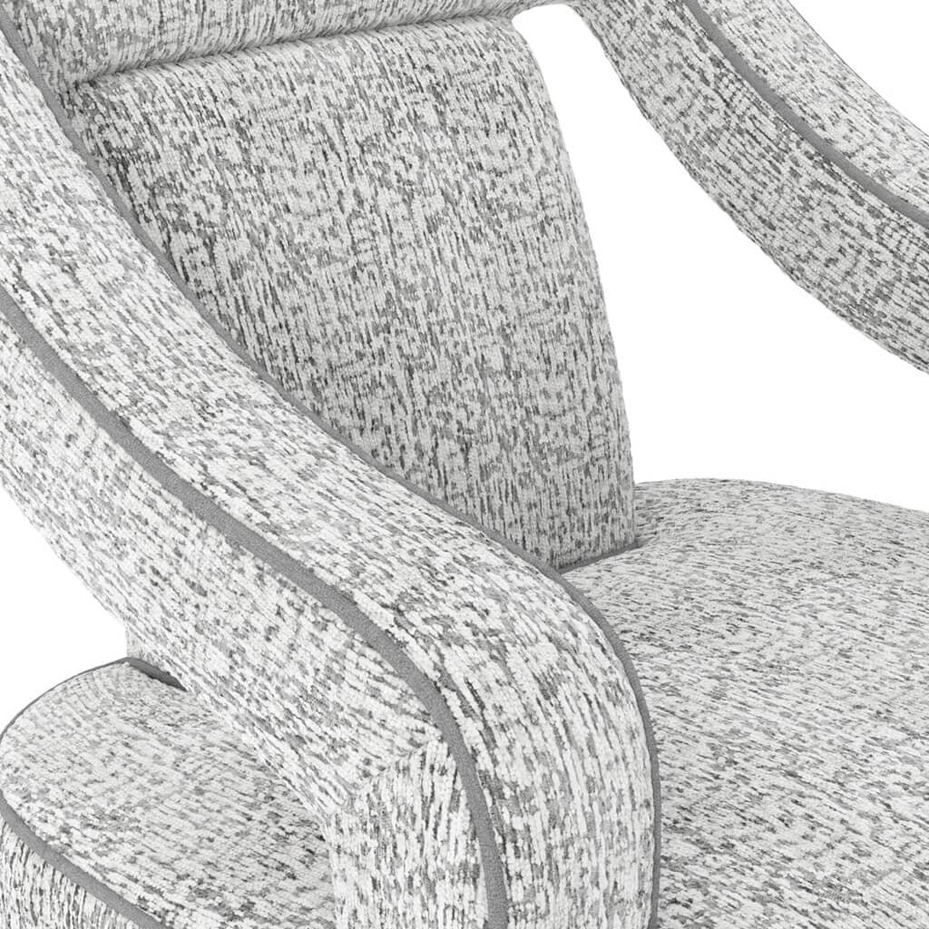 Faye Grey Patterned Accent Chair with Black legs