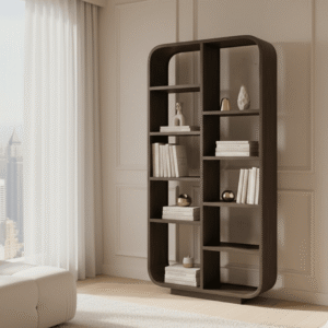 Felina Dark Wood Rounded Edge Shelving Unit