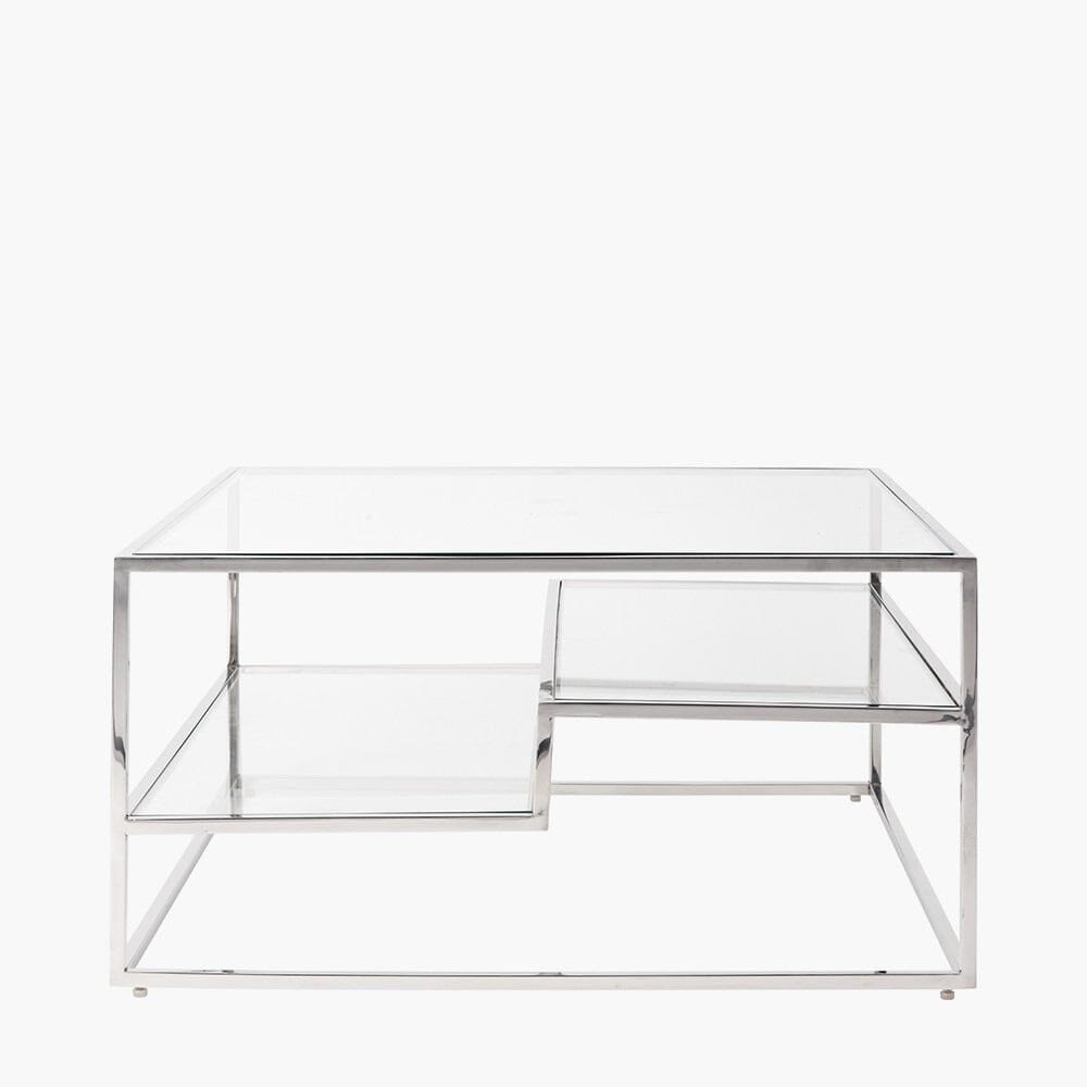 Francesca Silver & Glass Tiered Coffee Table