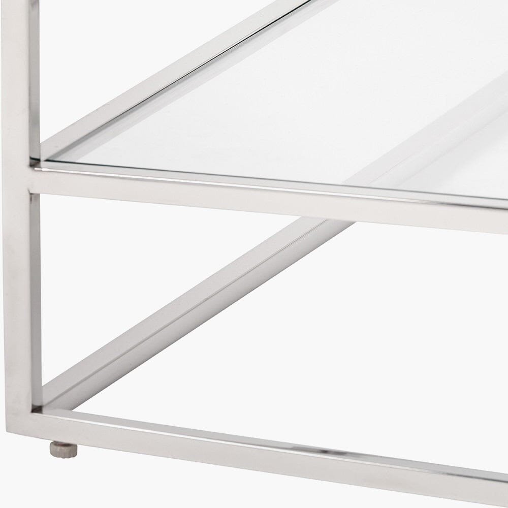 Francesca Silver & Glass Tiered Coffee Table