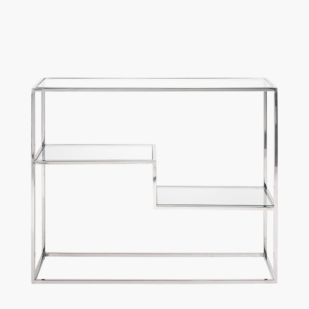 Francesca Silver & Glass Tiered Console Table