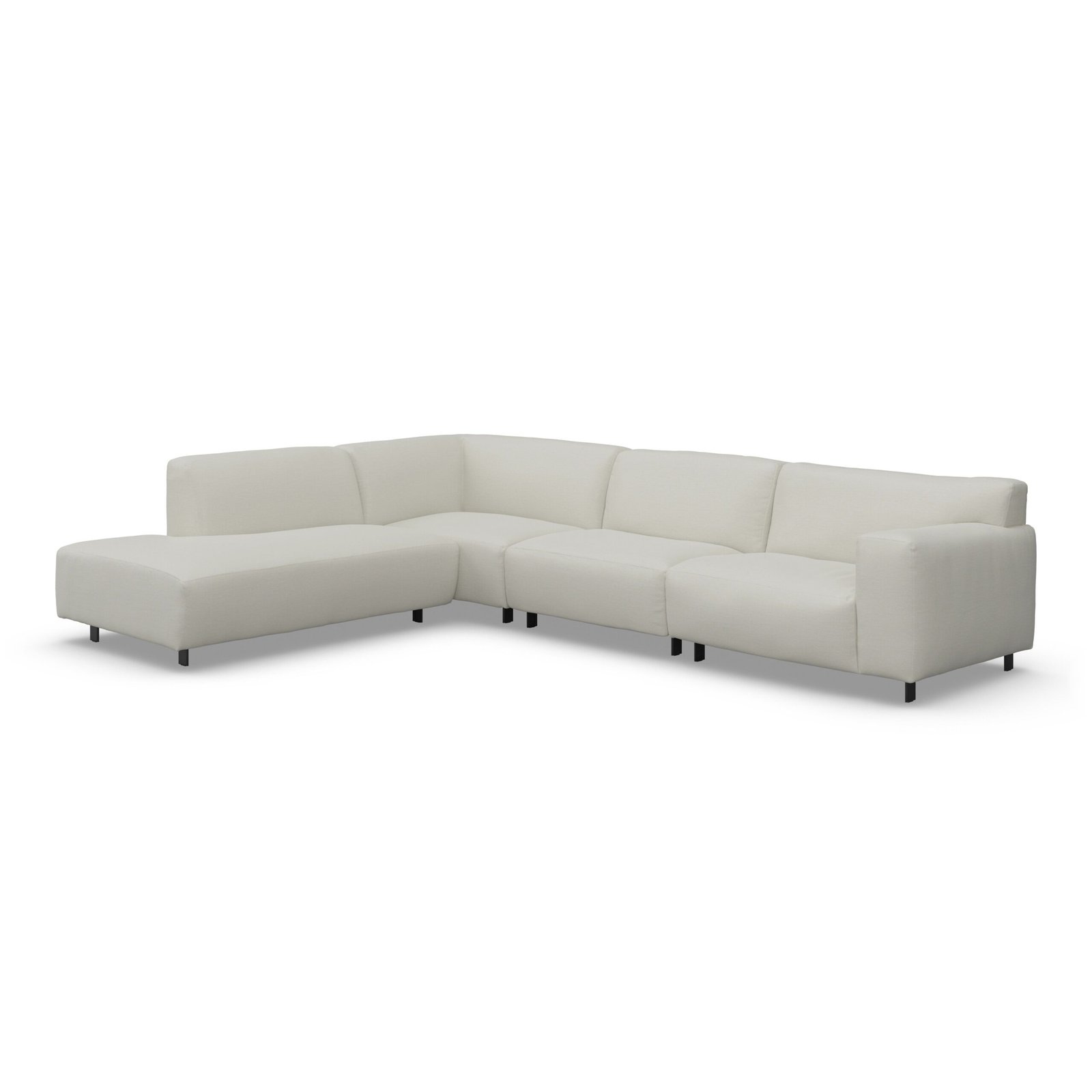Freja Off White Textured Large Left Hand Facing Corner Sofa
