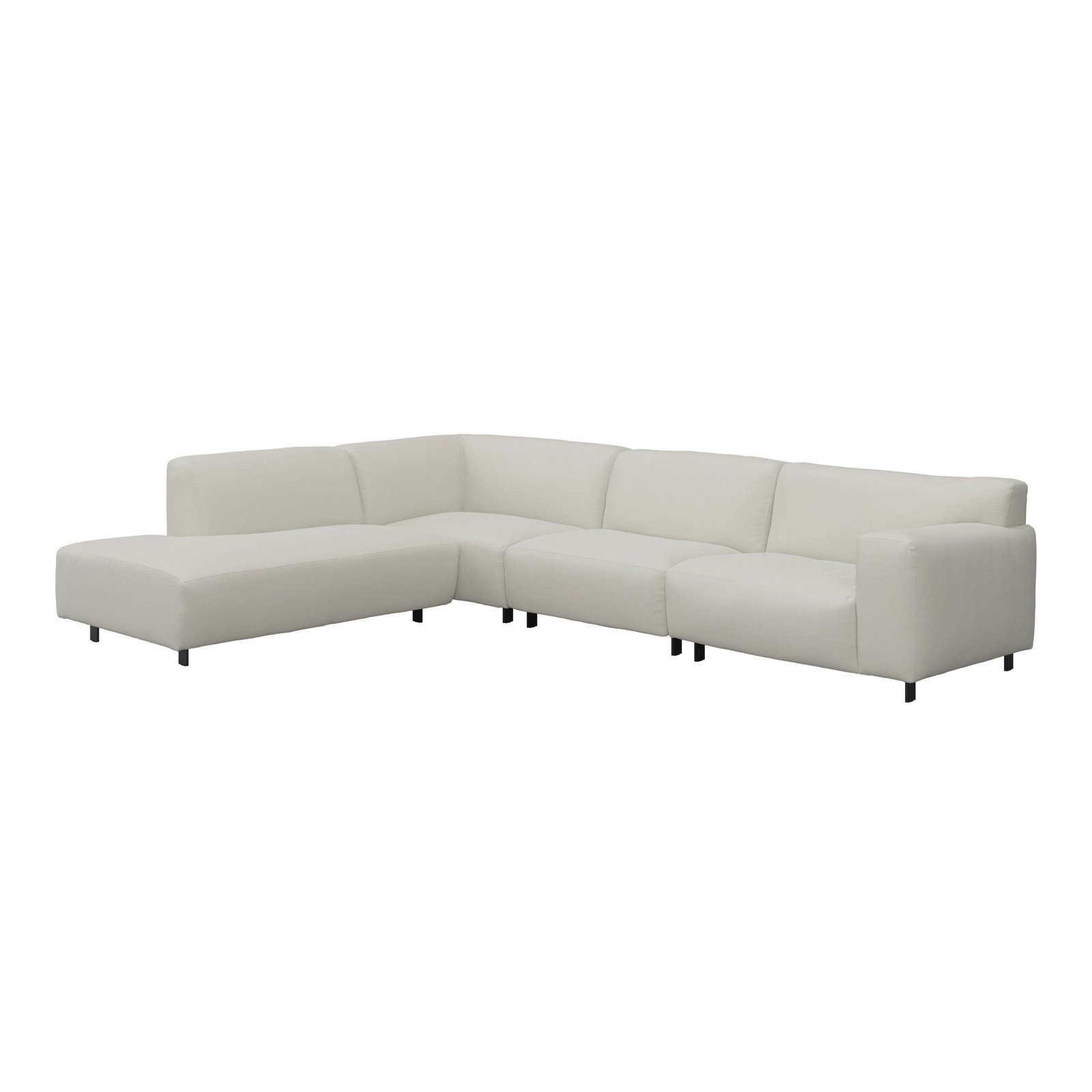 Freja Off White Textured Large Left Hand Facing Corner Sofa