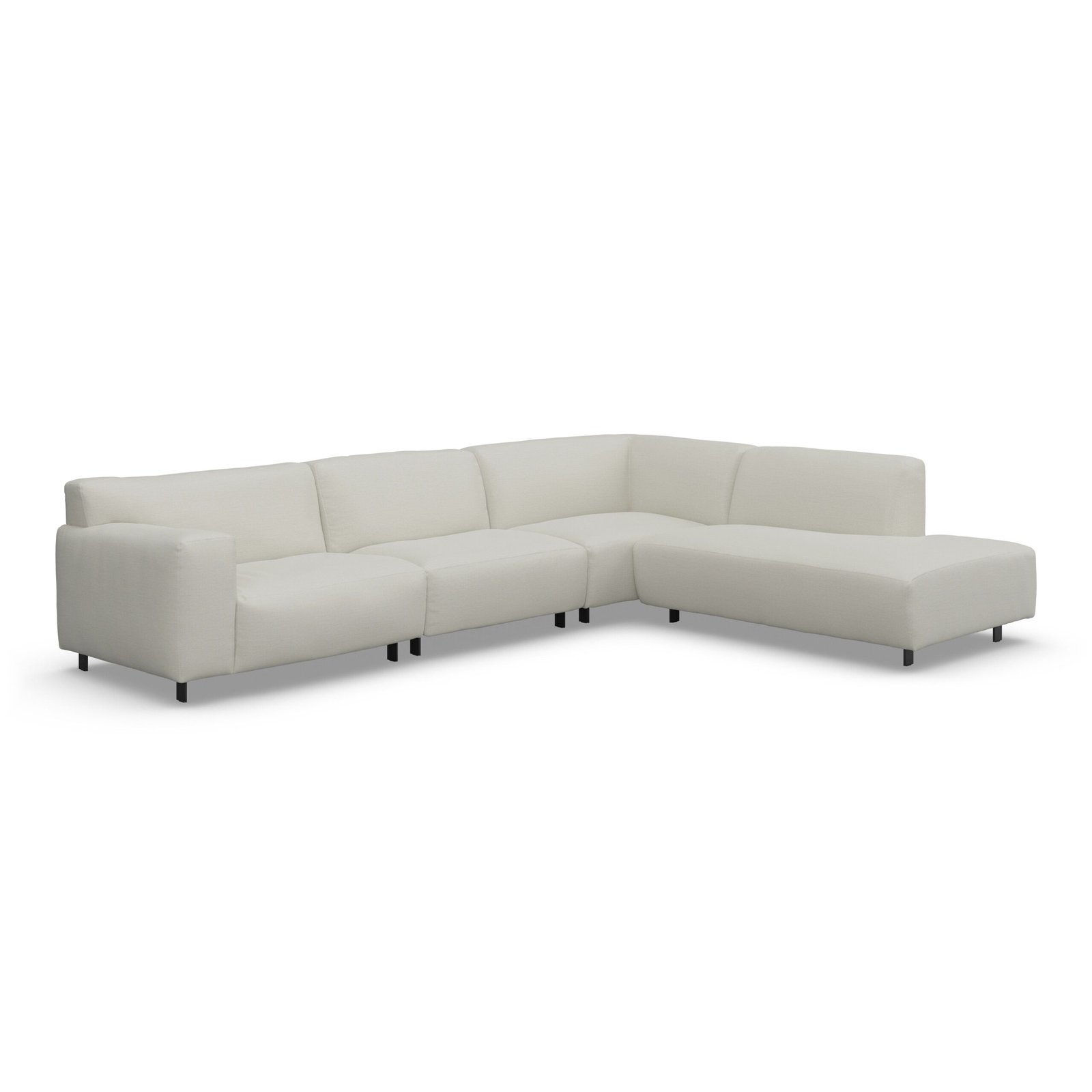 Freja Off White Textured Large Right Hand Facing Corner Sofa