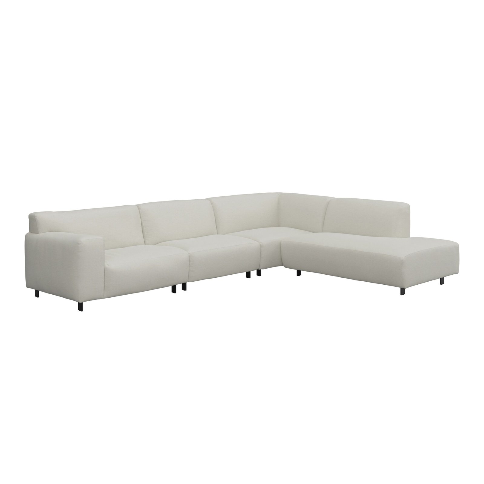 Freja Off White Textured Large Right Hand Facing Corner Sofa
