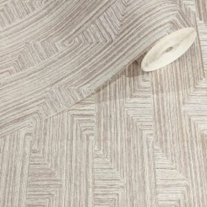 Freya Neutral Cream & Gold Geometric Wallpaper