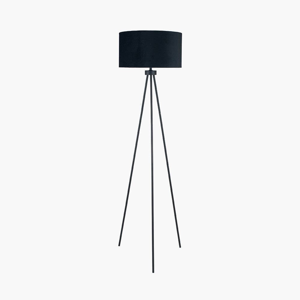 Gemini Matt Black Tripod Floor Lamp