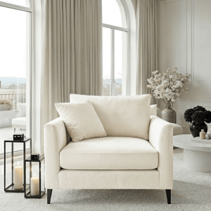Genevieve Cream Velvet Chair