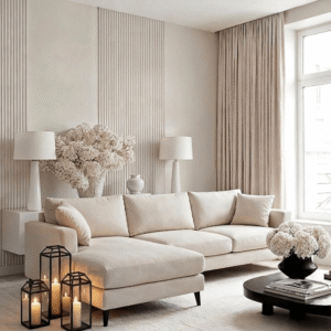 Genevieve Cream Velvet Large Chaise End Sofa - Left Hand Facing