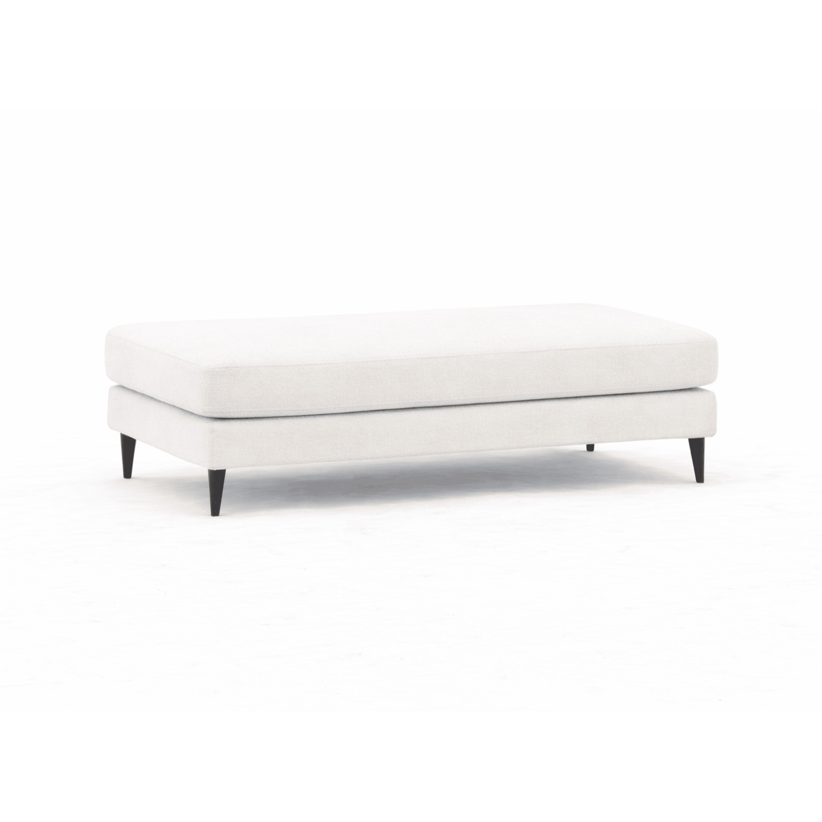 Genevieve Cream Velvet Large Footstool