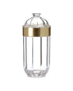 Gianna Large Acrylic Canister with Gold Rim