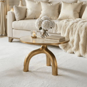 Ginza Gold & Cream Round Coffee Table