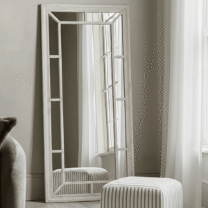 Godard Large Washed Wood Window Mirror