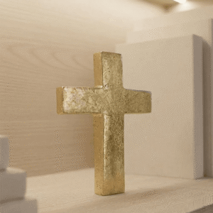 Gold Decorative Standing Cross Ornament