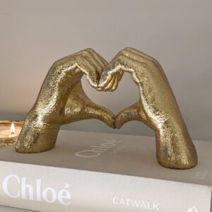 Gold Heart Hands Ornament