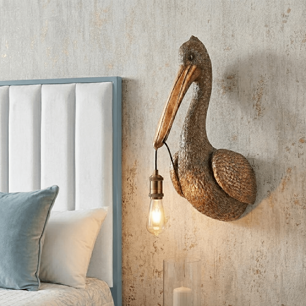 Gold Pelican Decorative Wall Light