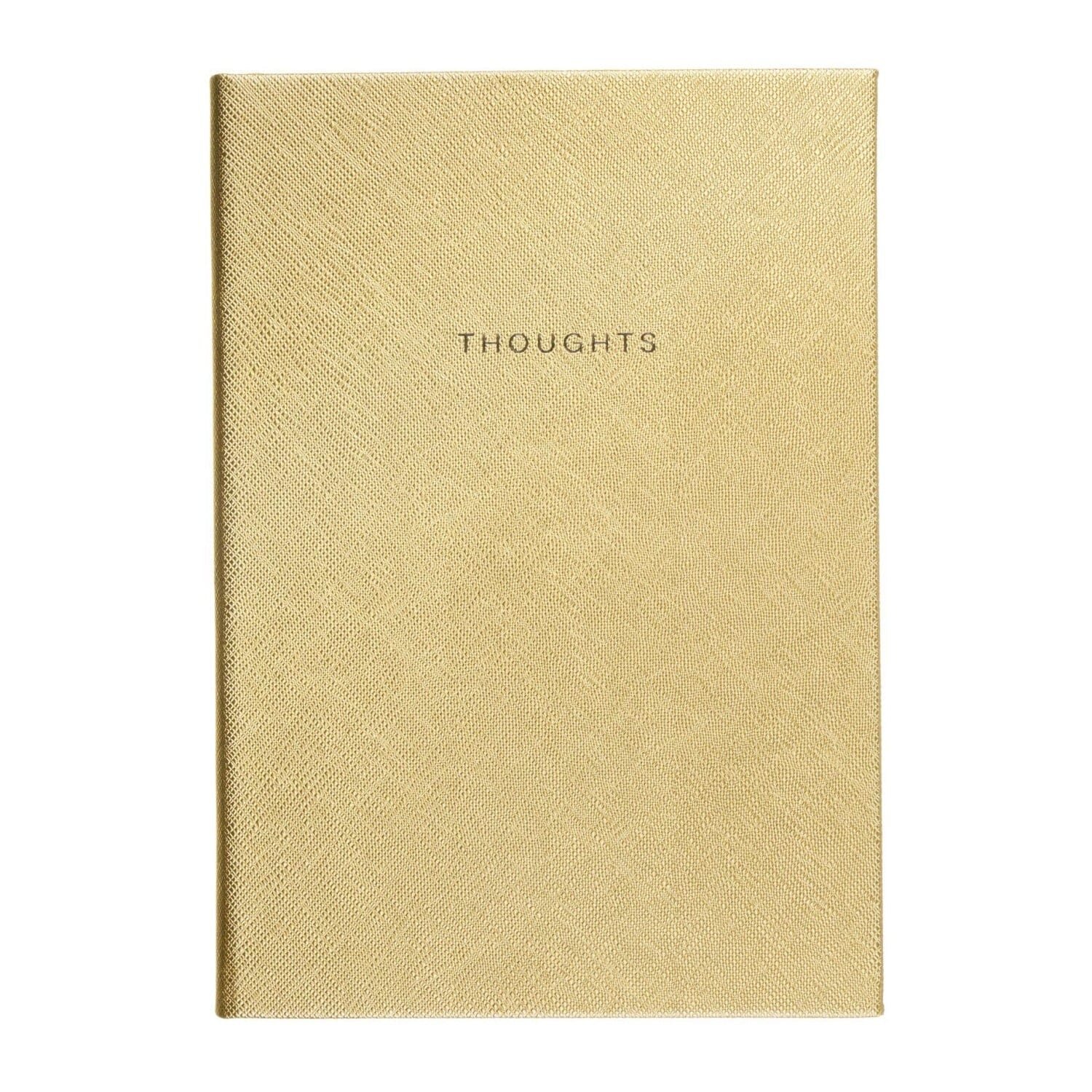 Gold 'Thoughts' Lined Notebook