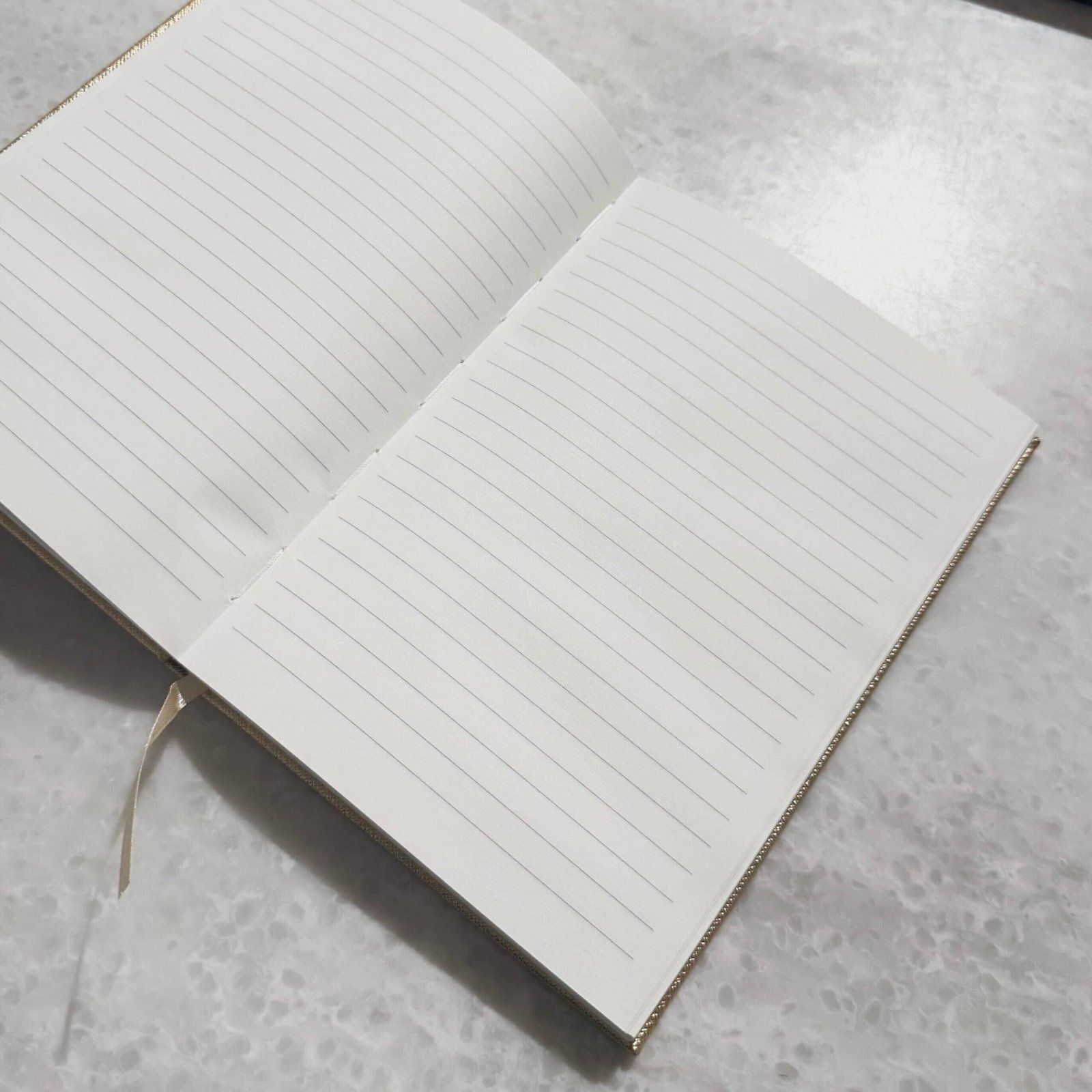 Gold 'Thoughts' Lined Notebook