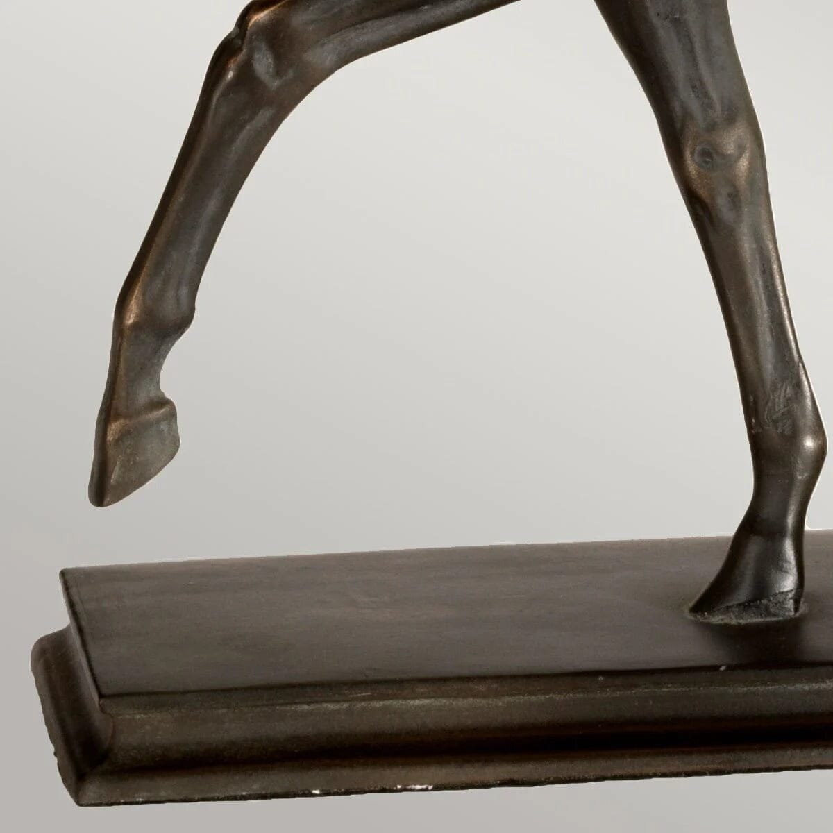 Greenwich Bronze Horse Decorative Table Lamp with Rectangular Shade