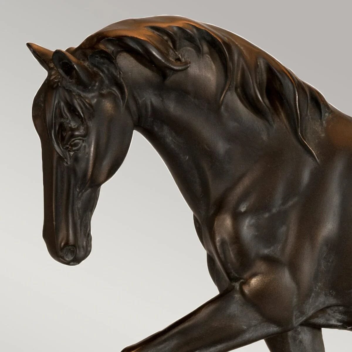 Greenwich Bronze Horse Decorative Table Lamp with Rectangular Shade
