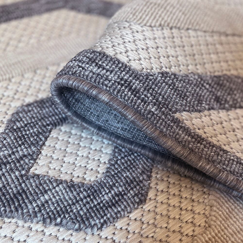 Hatfield Cream & Grey Geometric Indoor / Outdoor Rug