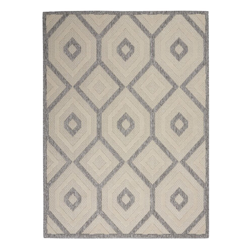 Hatfield Cream & Grey Geometric Indoor / Outdoor Rug