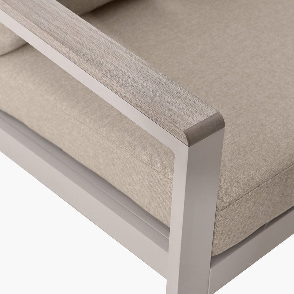 Hawaii Cream & Taupe 4 Piece Outdoor Lounge Set