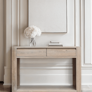 Hayden Smoked Oak 2 Drawer Console Table