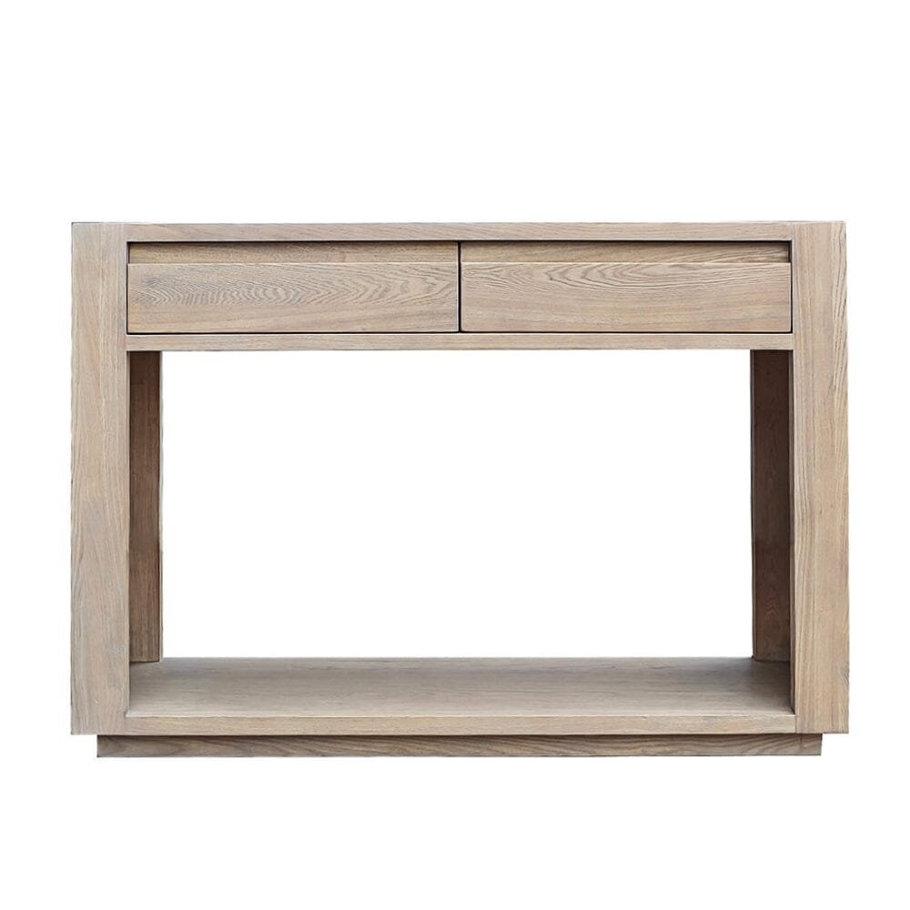 Hayden Smoked Oak 2 Drawer Console Table