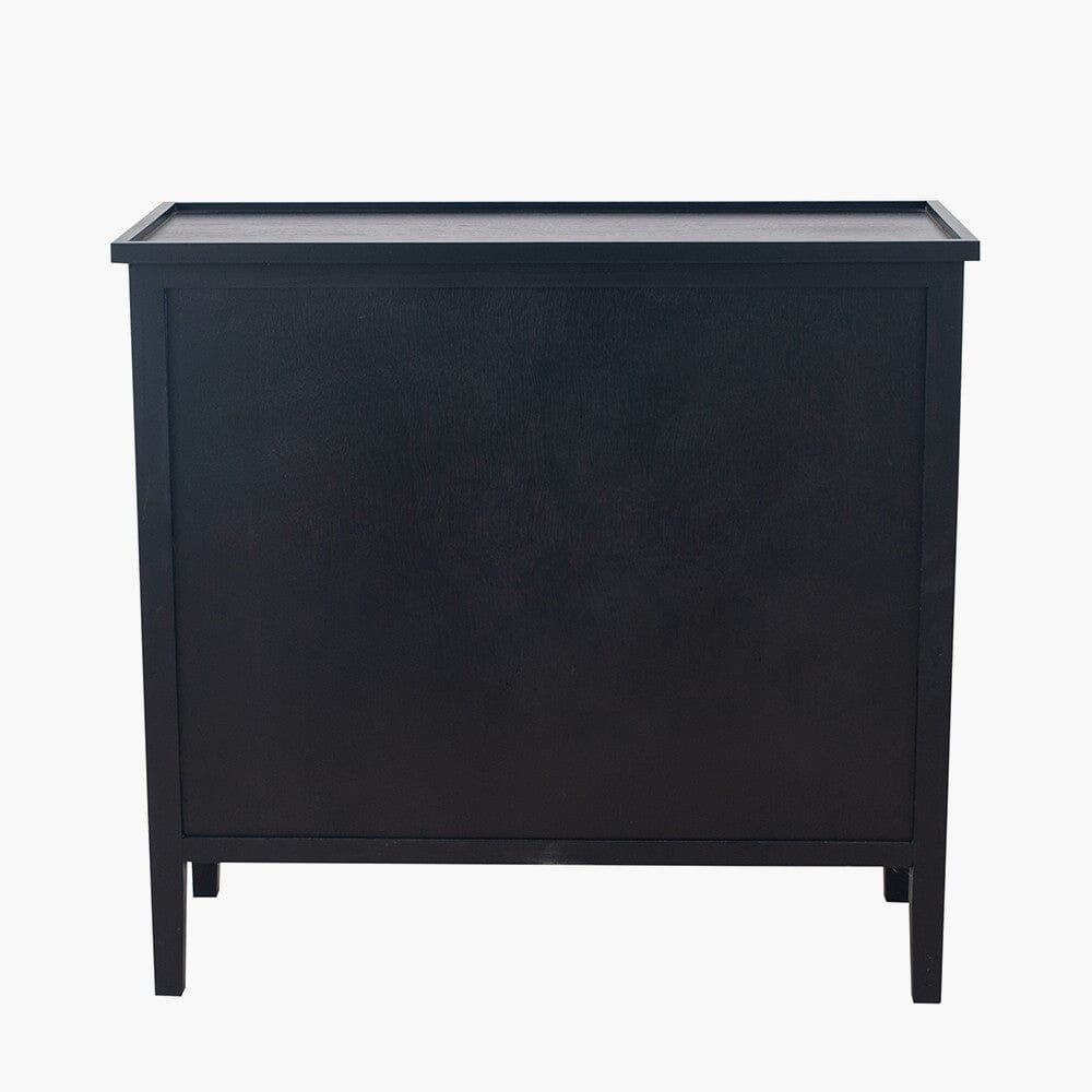 Henrik Black 4 Drawer Chest with Gold Handles